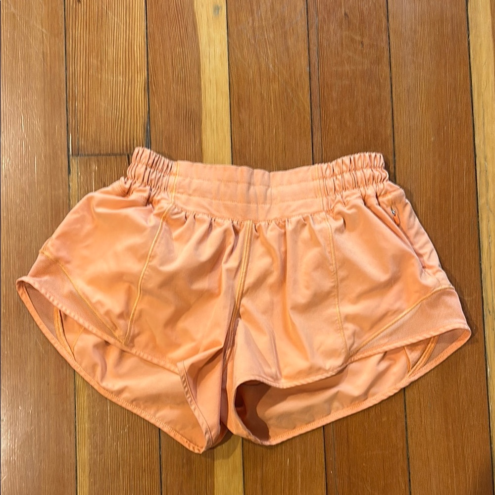Lululemon Athletica Orange Athletic Shorts Lightweight Moisture-Wicking